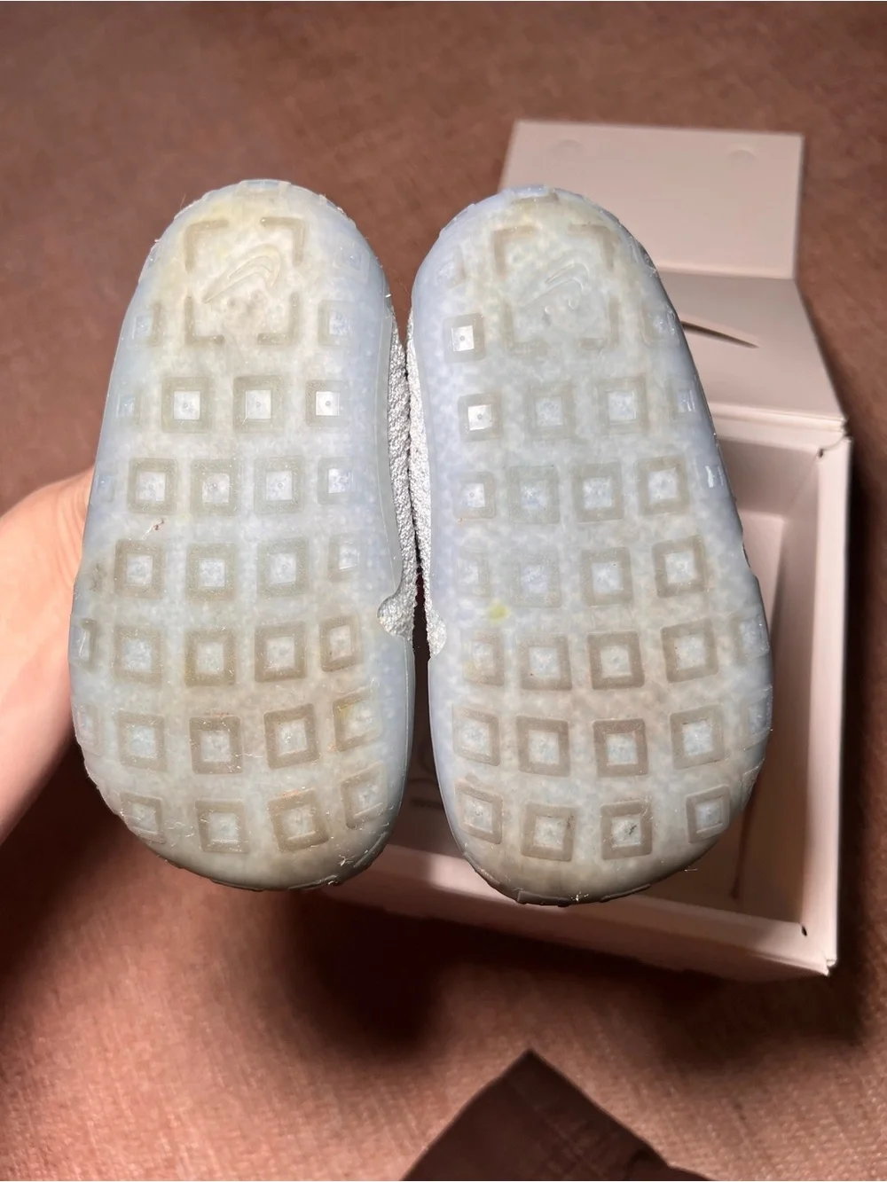 Nike Toddler Size 7 Swoosh 1 Light Blue Slip-On Sneakers APMA approved